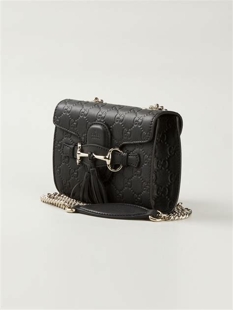 gucci emily small|gucci leather shoulder bag.